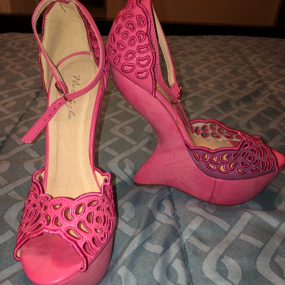 Coral Wedge heels